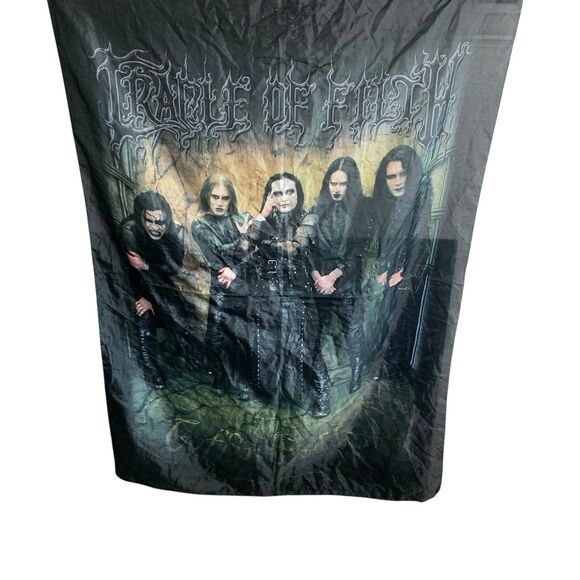 VTG Cradle Of Filth 2004 Coffin Fodder Album Metal Band Wall Hanging/Scarf Italy - Picture 3 of 16